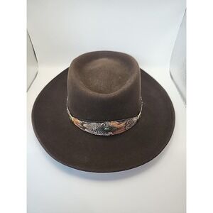 Scala Wool And Feather Hat Made In The USA size Small